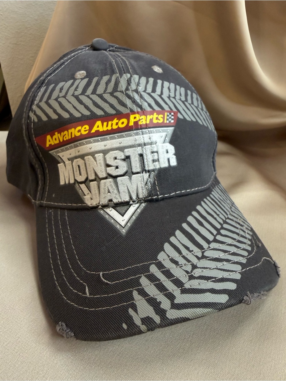 Monster Jam Advance Auto Parts Distressed Baseball Cap